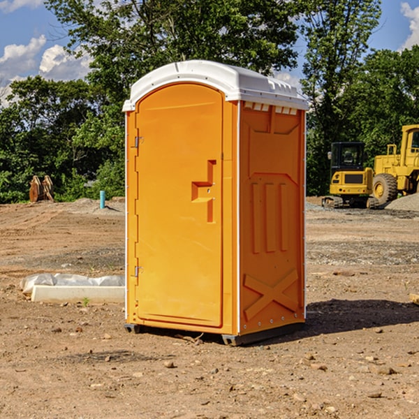 can i customize the exterior of the porta potties with my event logo or branding in Gray Hawk